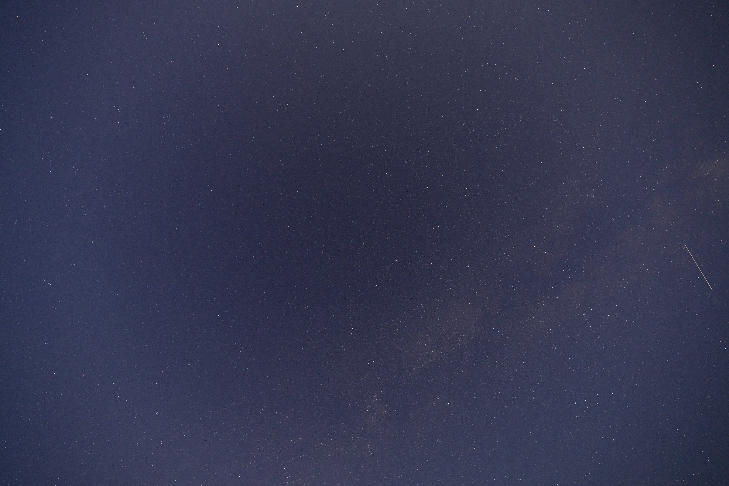 A night sky with stars showing