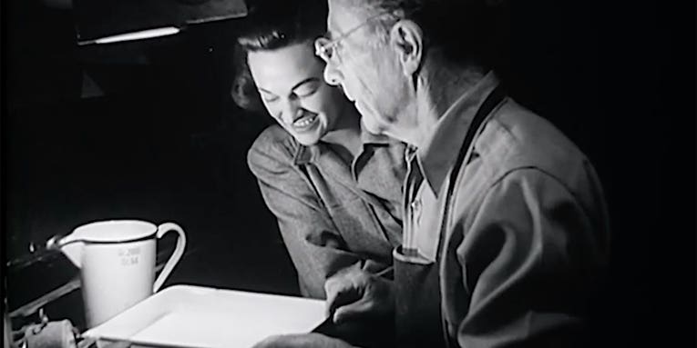 Watch Edward Weston create a darkroom print Watch Edward Weston create a darkroom print