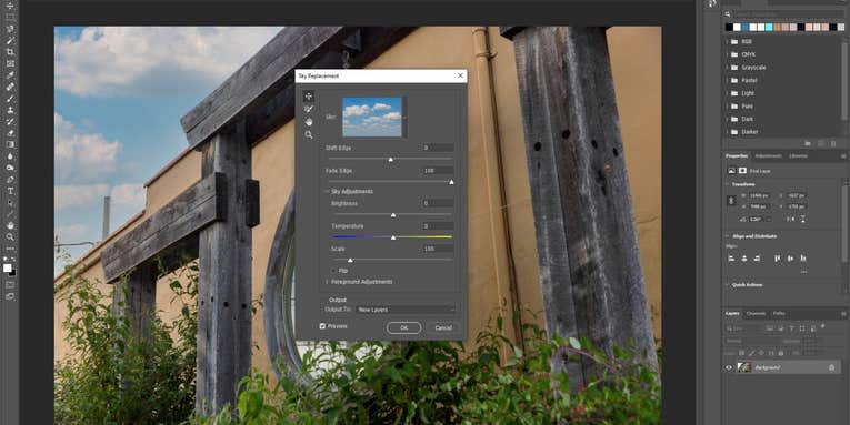 The latest Adobe Photoshop CC update includes Sky Replacement and other tools The latest Adobe Photoshop CC update includes Sky Replacement and other tools