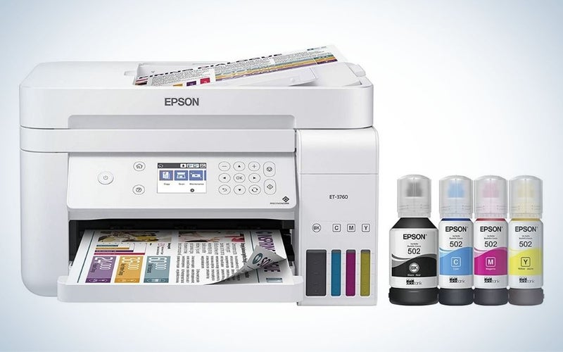 Epson EcoTank ET-3760 all-in-one printer is the best home printer with cheap ink.