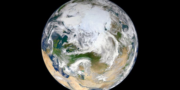 First Full Image of Earth as Seen From Above the North Pole First Full Image of Earth as Seen From Above the North Pole