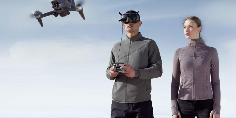 DJI’s new FPV drone allows operators to capture footage from a first-person view DJI’s new FPV drone allows operators to capture footage from a first-person view