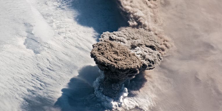 This is what it looks like to photograph a volcanic eruption from space
