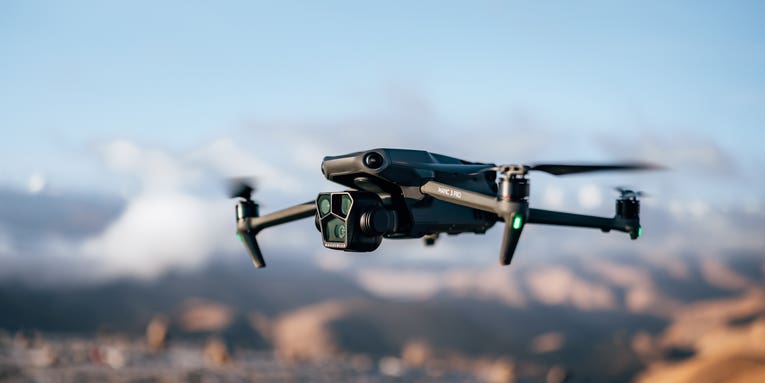 New Gear: The DJI Mavic 3 Pro drone carries a three-camera array New Gear: The DJI Mavic 3 Pro drone carries a three-camera array