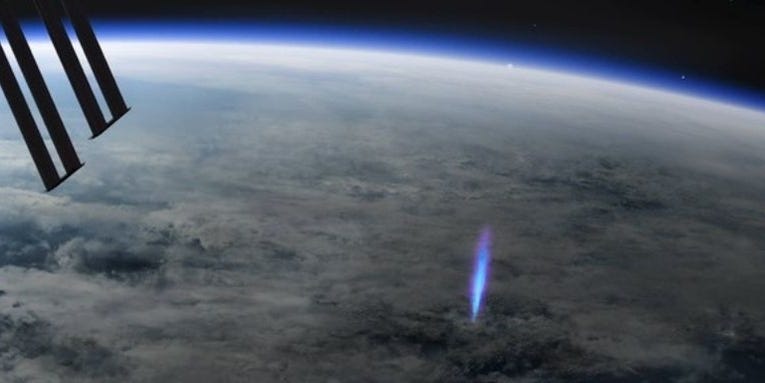 Rare ‘blue jet’ lightning spotted and photographed from space Rare ‘blue jet’ lightning spotted and photographed from space